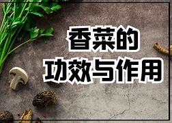 香菜的功效与作用肾脏